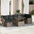 Set mobilier de grădină cu perne, 8 piese gri deschis poliratan GartenMobel Dekor