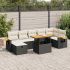 Set mobilier de grădină cu perne, 5 piese, negru, poliratan GartenMobel Dekor