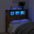 Tăblie de pat cu LED, gri sonoma, 120x18,5x103,5 cm, lemn GartenMobel Dekor