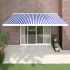 Copertină retractabilă antracit/alb, 4x3 m, textil/aluminiu GartenMobel Dekor
