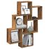 Raft de perete cub, lemn vechi, 78x15x93 cm, lemn prelucrat GartenMobel Dekor