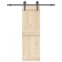 Set feronerie pentru uși glisante, negru, 200 cm, oțel GartenMobel Dekor