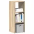 Biblioteci 2 buc, stivuibile, alb, 30x30x80 cm, lemn prelucrat GartenMobel Dekor