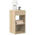 Noptiere cu sertar 2 buc stejar negru 35x34x66,5 cm GartenMobel Dekor