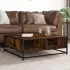 Măsuță de cafea stejar fumuriu 80x80x30 cm lemn prelucrat/metal GartenMobel Dekor