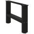 Picioare măsuță de cafea Negru 2 buc 70x(72-73) cm Oțel GartenMobel Dekor