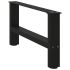 Picioare măsuță de cafea Negru 2 buc 70x(72-73) cm Oțel GartenMobel Dekor