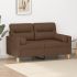Canapea cu 2 locuri cu pernuțe, gri închis, 140 cm, textil GartenMobel Dekor