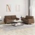 Set de canapele cu perne, 2 piese, gri închis, material textil GartenMobel Dekor