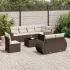 Set canapele de grădină, 9 piese, cu perne, bej, poliratan GartenMobel Dekor