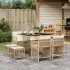Set mobilier de grădină cu perne 13 piese gri deschis poliratan GartenMobel Dekor