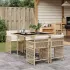 Set mobilier de grădină cu perne, 9 piese, maro, poliratan GartenMobel Dekor