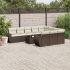 Set canapele de grădină cu perne, 11 piese, negru, poliratan GartenMobel Dekor