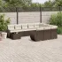 Set canapele de grădină cu perne, 11 piese, negru, poliratan GartenMobel Dekor
