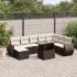 Set canapele de grădină, 9 piese, cu perne, bej, poliratan GartenMobel Dekor