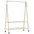 Suport pentru haine cu rafturi și roți 132x45,5x155,5 cm bambus GartenMobel Dekor