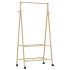Suport pentru haine cu rafturi și roți 132x45,5x155,5 cm bambus GartenMobel Dekor