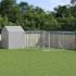 Padoc exterior cu acoperiș argintiu 4x4x2,5 m oțel galvanizat GartenMobel Dekor