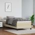 Pat box spring cu saltea, gri, 100x200 cm, piele ecologică GartenMobel Dekor