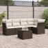 Set mobilier de grădină cu perne, 6 piese, negru, poliratan GartenMobel Dekor