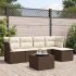 Set mobilier de grădină cu perne, 6 piese, negru, poliratan GartenMobel Dekor