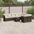 Set canapele de grădină cu perne, 10 piese, negru, poliratan GartenMobel Dekor