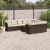 Set canapele de grădină cu perne, 11 piese, negru, poliratan GartenMobel Dekor