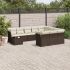 Set canapele de grădină cu perne, 11 piese, negru, poliratan GartenMobel Dekor