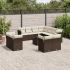 Set canapele de grădină, 12 piese, cu perne, negru, poliratan GartenMobel Dekor