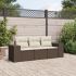 Set mobilier de grădină cu perne, 3 piese, negru, poliratan GartenMobel Dekor