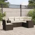 Set mobilier de grădină cu perne, 5 piese, negru, poliratan GartenMobel Dekor