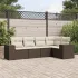 Set mobilier de grădină cu perne, 5 piese, negru, poliratan GartenMobel Dekor