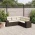 Set mobilier de grădină cu perne, 5 piese, negru, poliratan GartenMobel Dekor