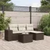 Set mobilier de grădină cu perne, 5 piese, negru, poliratan GartenMobel Dekor