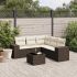 Set mobilier de grădină cu perne, 6 piese, negru, poliratan GartenMobel Dekor