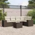 Set mobilier grădină cu perne, 6 piese, gri, poliratan GartenMobel Dekor
