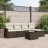 Set mobilier de grădină cu perne, 6 piese, negru, poliratan GartenMobel Dekor