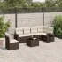 Set canapele de grădină, 7 piese, cu perne, bej, poliratan GartenMobel Dekor