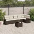Set canapele de grădină cu perne, 7piese gri deschis poliratan GartenMobel Dekor