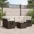 Set canapele de grădină, 7 piese, cu perne, bej, poliratan GartenMobel Dekor