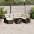 Set mobilier de grădină cu perne, 8 piese, negru, poliratan GartenMobel Dekor