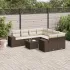 Set mobilier de grădină cu perne, 9 piese, negru, poliratan GartenMobel Dekor
