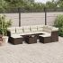 Set canapele de grădină cu perne, 10 piese, negru, poliratan GartenMobel Dekor