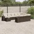 Set canapele de grădină cu perne, 11 piese, gri, poliratan GartenMobel Dekor