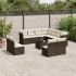 Set canapele de grădină, 12 piese, cu perne, negru, poliratan GartenMobel Dekor