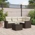 Set mobilier de grădină cu perne, 5 piese, negru, poliratan GartenMobel Dekor