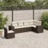 Set mobilier grădină cu perne, 6 piese, gri, poliratan GartenMobel Dekor