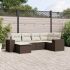 Set mobilier de grădină cu perne, 6 piese, negru, poliratan GartenMobel Dekor