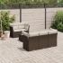Set mobilier de grădină cu perne, 6 piese, negru, poliratan GartenMobel Dekor