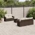 Set mobilier de grădină cu perne, 6 piese, negru, poliratan GartenMobel Dekor